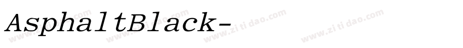 AsphaltBlack字体转换