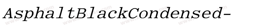 AsphaltBlackCondensed字体转换