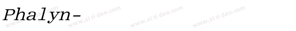 Phalyn字体转换