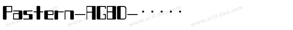 Pastern-AG8D字体转换
