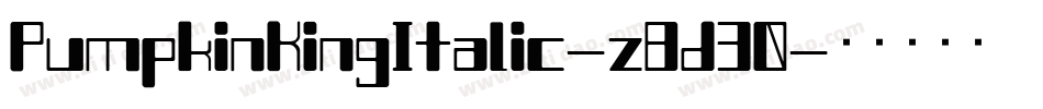 PumpkinKingItalic-z8d30字体转换