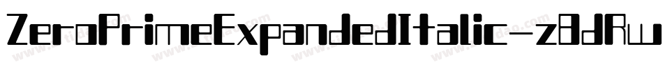 ZeroPrimeExpandedItalic-z8dRw字体转换