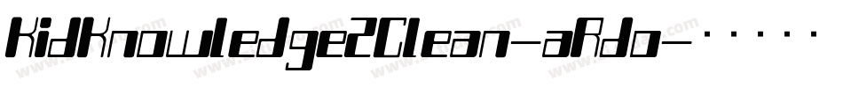 KidKnowledge2Clean-aRdo字体转换