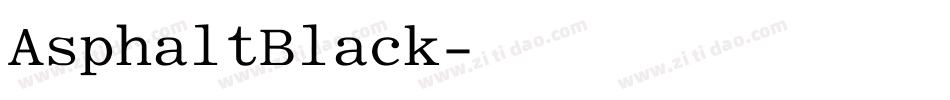 AsphaltBlack字体转换