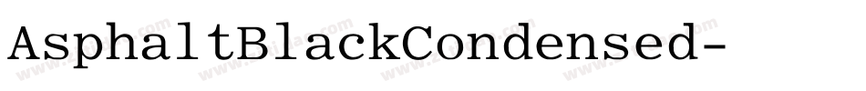 AsphaltBlackCondensed字体转换