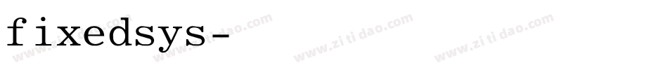 fixedsys字体转换