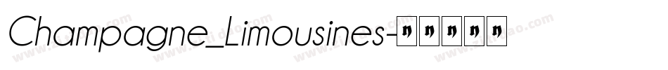 Champagne_Limousines字体转换