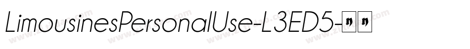 LimousinesPersonalUse-L3ED5字体转换