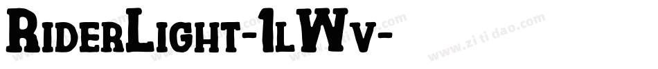 RiderLight-1lWv字体转换