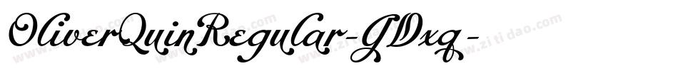 OliverQuinRegular-GDxq字体转换