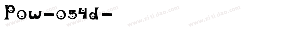 Pow-o54d字体转换