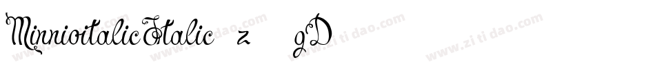 MinnioitalicItalic-z80gD字体转换