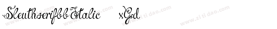 SleuthserifbbItalic-0xGd字体转换