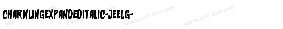 CharmlingExpandedItalic-jEELG字体转换