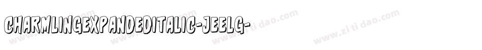 CharmlingExpandedItalic-jEELG字体转换