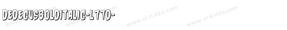 DedecusBoldItalic-l77d字体转换