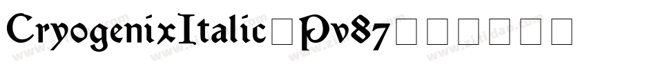 CryogenixItalic-Pv87字体转换