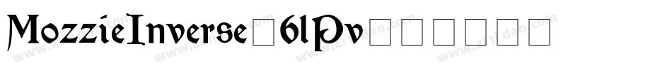 MozzieInverse-6lPv字体转换