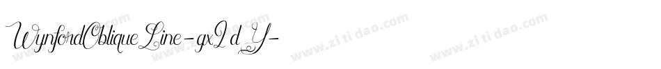 WynfordObliqueLine-gx2dY字体转换