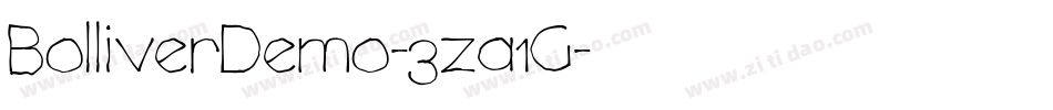 BolliverDemo-3za1G字体转换