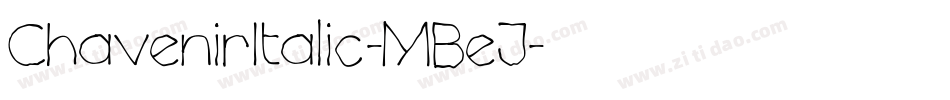 ChavenirItalic-MBeJ字体转换
