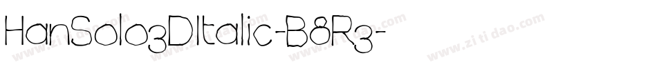 HanSolo3DItalic-B8R3字体转换