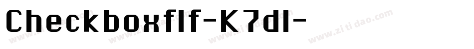 Checkboxflf-K7dl字体转换