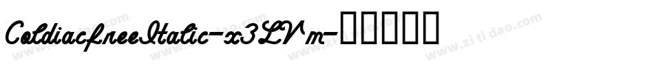 ColdiacfreeItalic-x3LVm字体转换