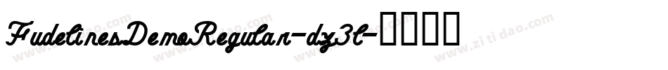 FudelinesDemoRegular-dz3l字体转换