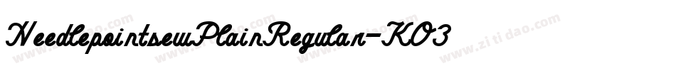 NeedlepointsewPlainRegular-KO3l字体转换