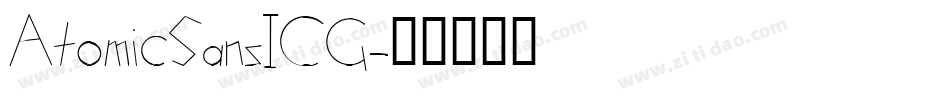 AtomicSansICG字体转换