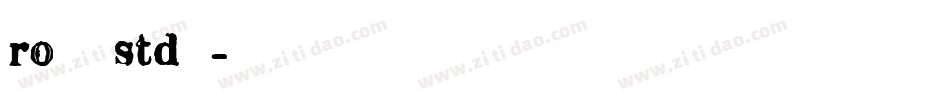 roシリウスstd字体字体转换