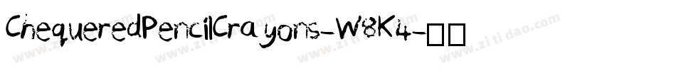 ChequeredPencilCrayons-W8K4字体转换