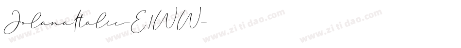 JolanaItalic-E1WW字体转换