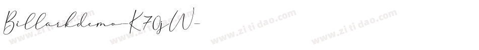 Billarkdemo-K70jW字体转换
