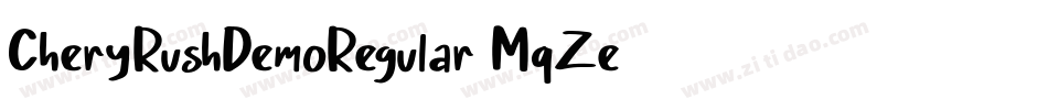 CheryRushDemoRegular-MqZe字体转换