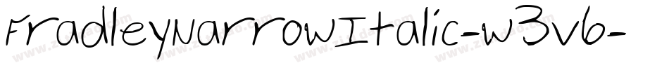 FradleyNarrowItalic-w3v6字体转换