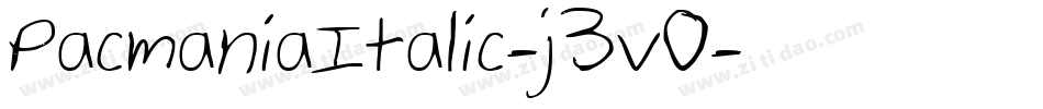 PacmaniaItalic-j3v0字体转换