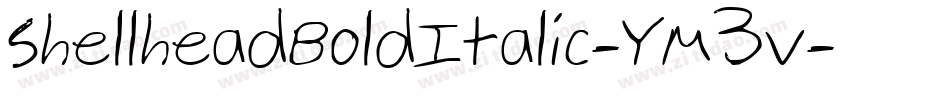 ShellheadBoldItalic-YM3v字体转换
