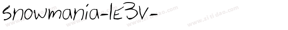 Snowmania-lE3V字体转换 Snowmania-lE3V字体转换