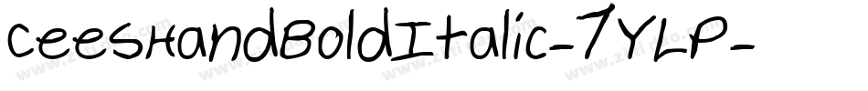 CeesHandBoldItalic-7YLP字体转换