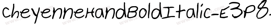 CheyenneHandBoldItalic-E3P8字体转换