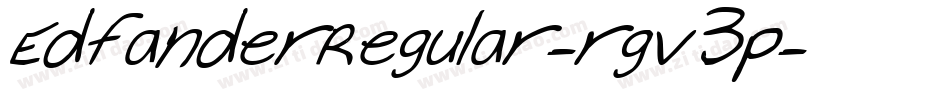 EdfanderRegular-rgv3p字体转换