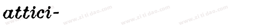 attici字体转换