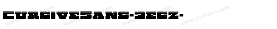 CursiveSans-3e6z字体转换