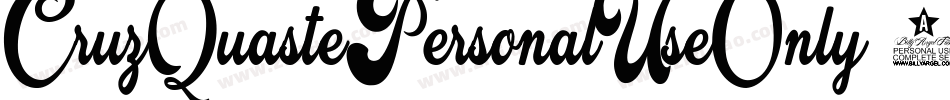 CruzQuastePersonalUseOnly-8MZY2字体转换