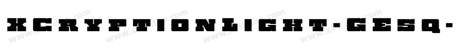 XCryptionLight-GE5q字体转换
