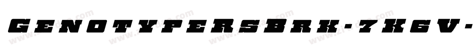 GenotypeRsBrk-7K6V字体转换