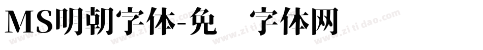 MS明朝字体字体转换