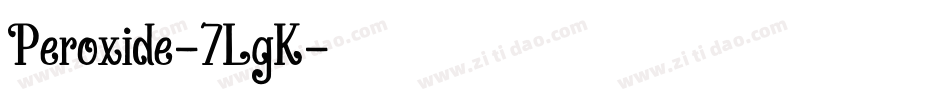 Peroxide-7LgK字体转换